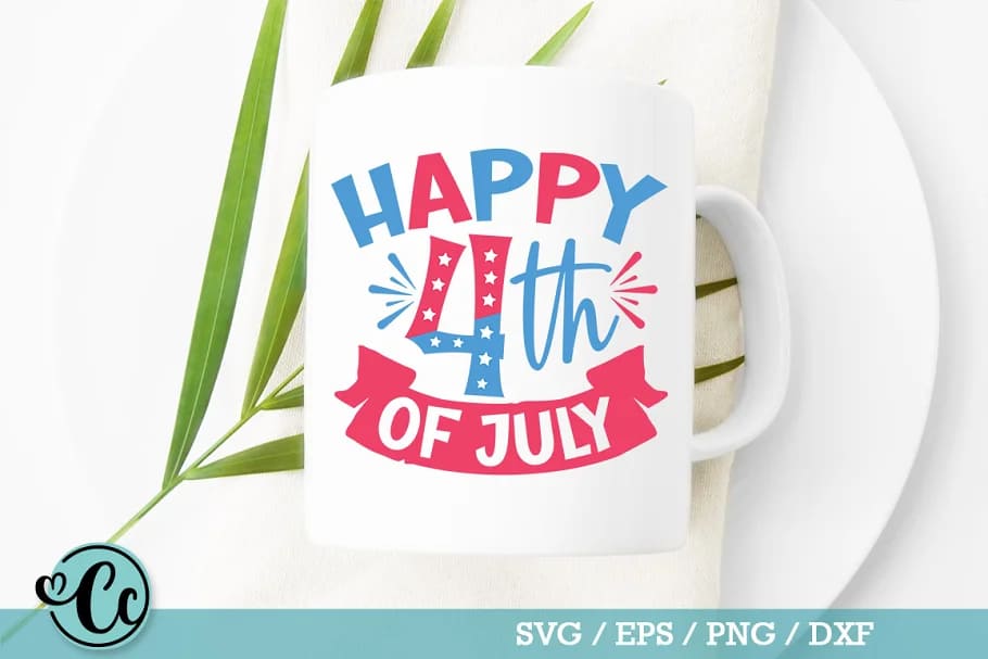 4th of july svg bundle. svg, happy 4th of july mug mockup.