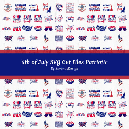 4th of July SVG Cut Files Patriotic cover image.
