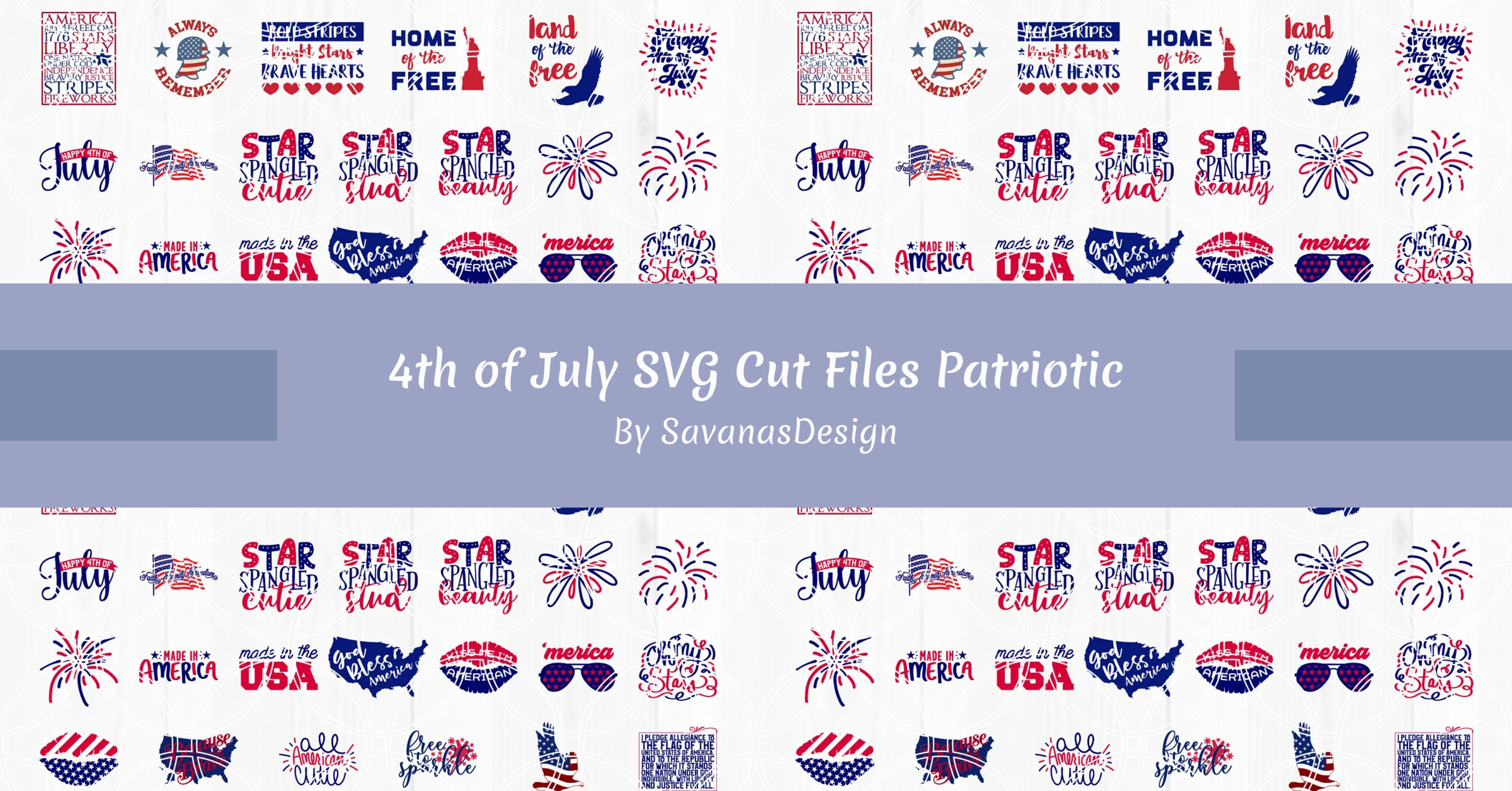 4th of July SVG Cut Files Patriotic facebook image.