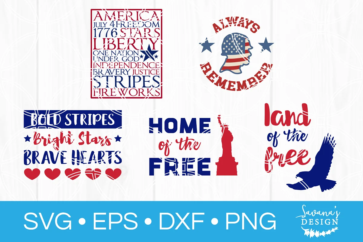 4th of july svg cut files patriotic for stickers.