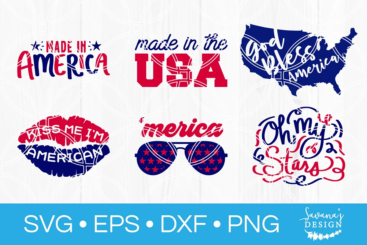 4th of july svg cut files patriotic for your design.