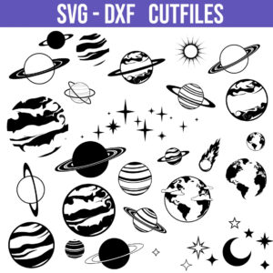 Space Svg Bundle, Planet Clipart For Digital Download – Masterbundles