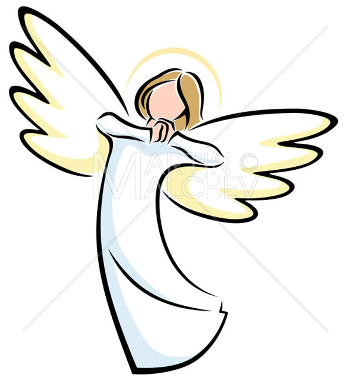 A wonderful image of an angel with wings.