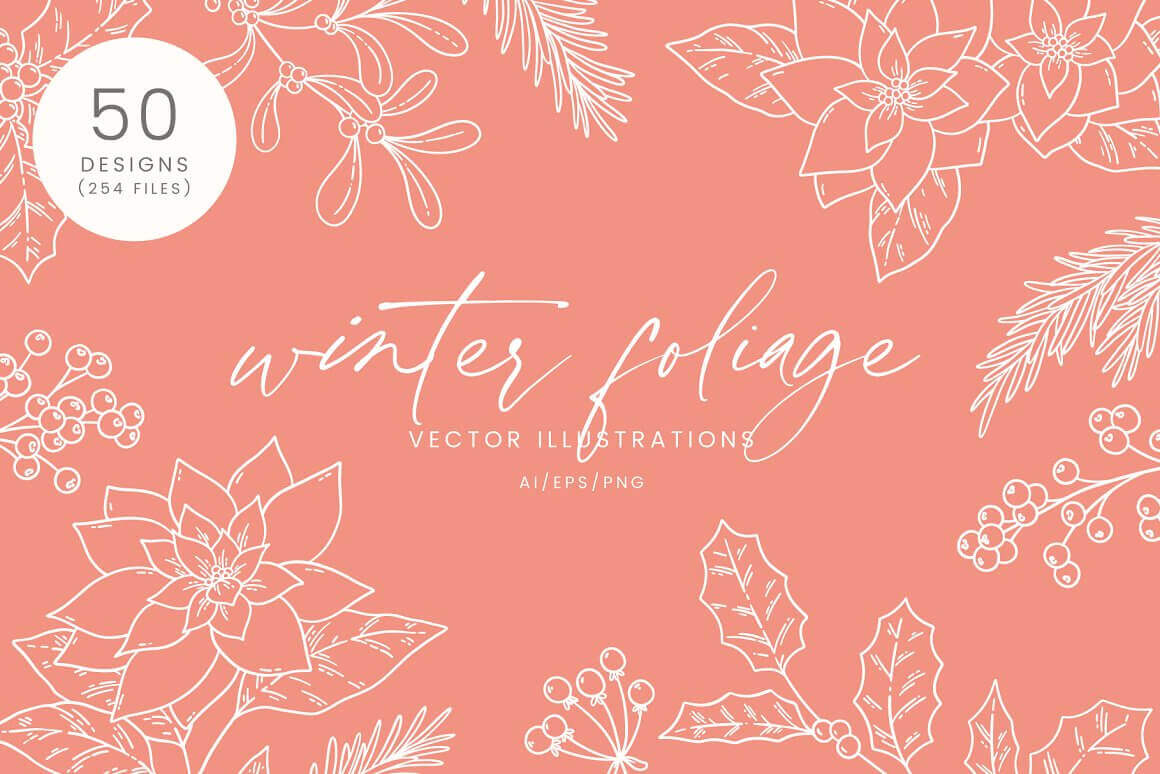 50 designs of winter foliage.