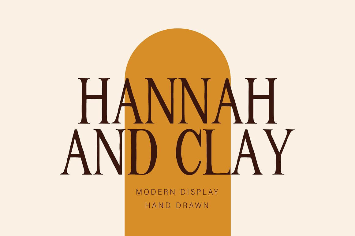 Hannah and clay modern display hand drawn.