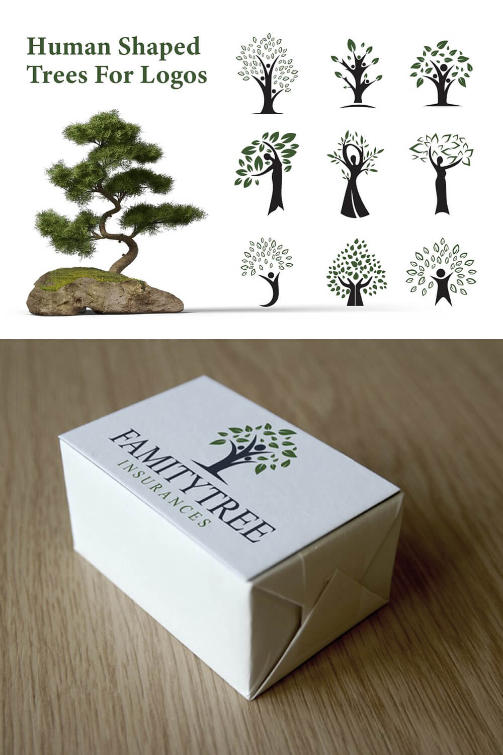 Human Shaped Trees for logos.
