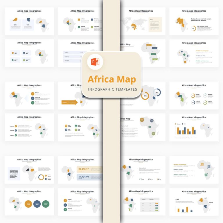 Africa Map Infographics PowerPoint MasterBundles   5456801 Africa Map Infographics Powerpoint 1500 1500 1 768x768 