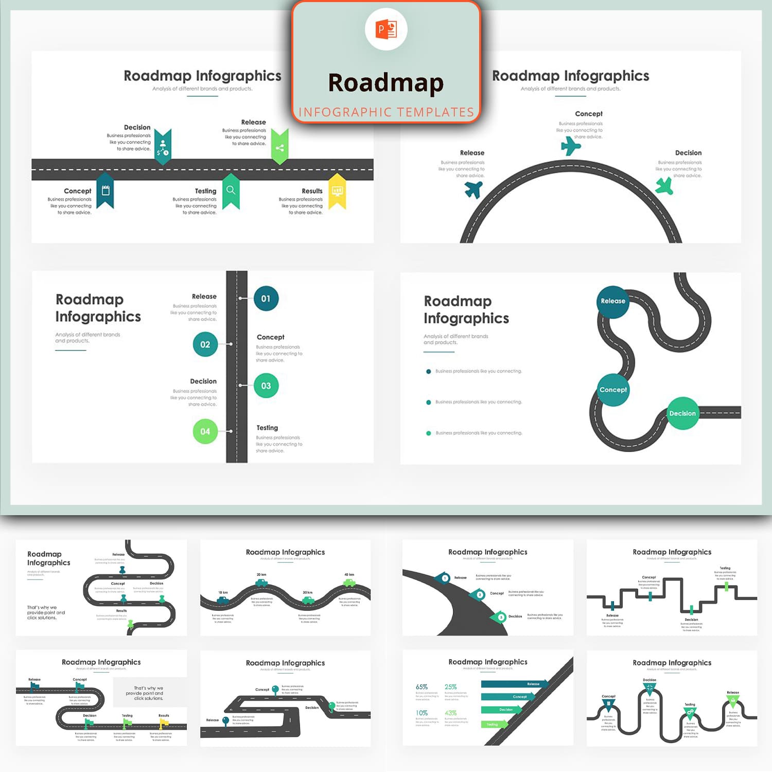 roadmap infographics powerpoint.