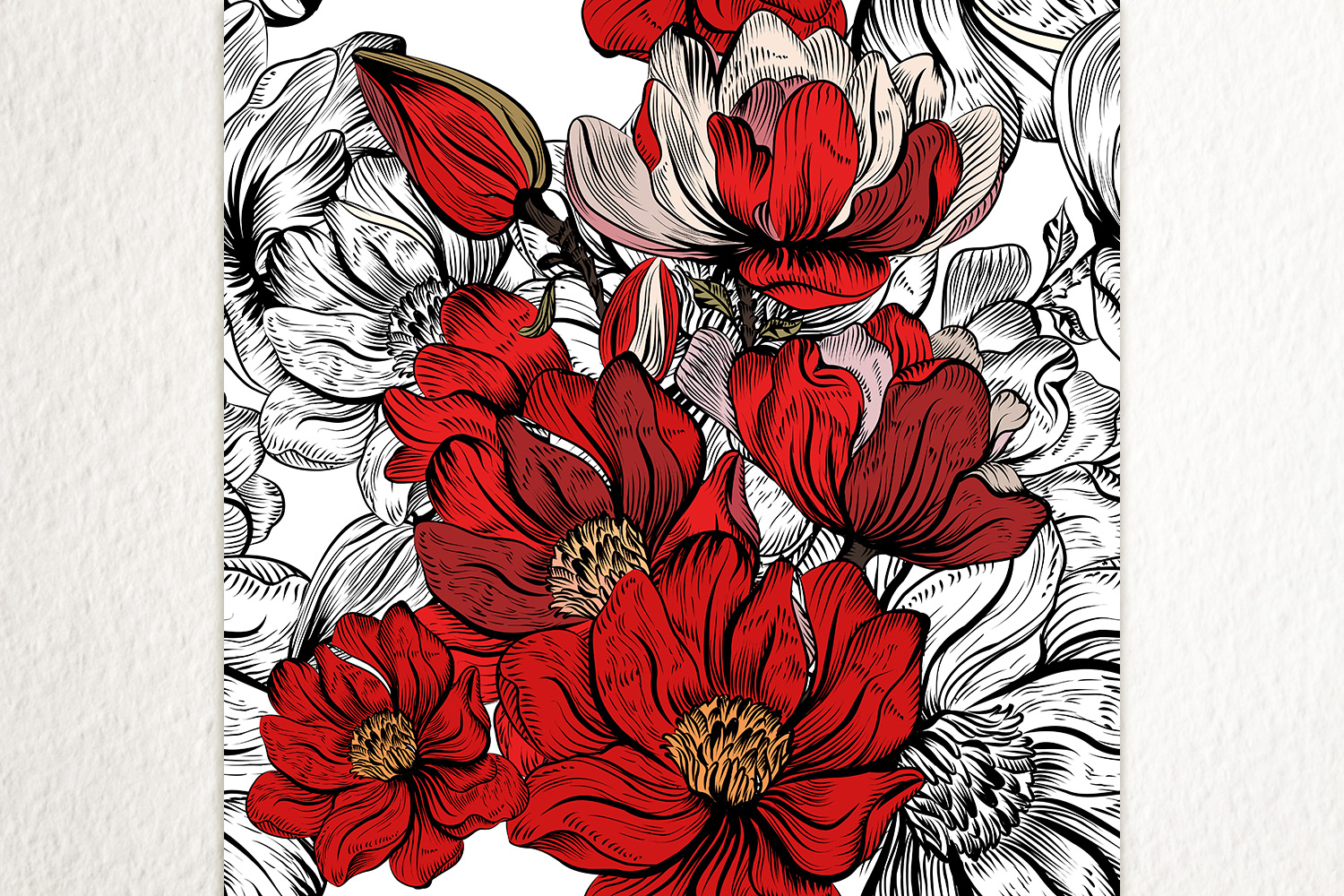 Beautiful seamless wallpaper patterns set in classic style previews.