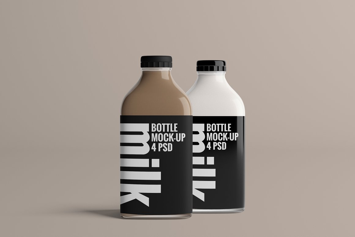 Brown and white bottles.