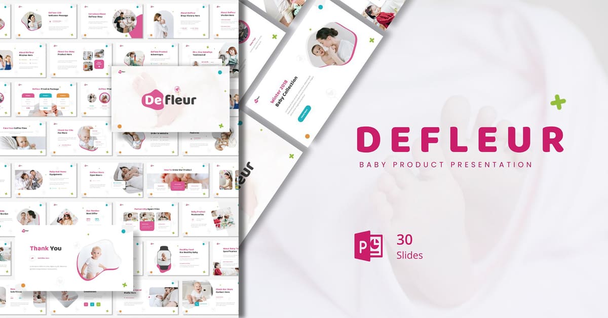 Defleur - Baby Product PowerPoint facebook image.