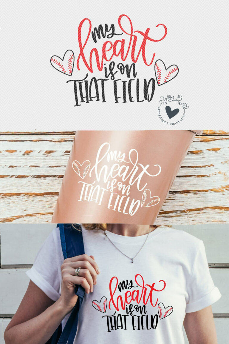 Baseball SVG | My Heart is On That Field | Baseball Mom SVG – MasterBundles