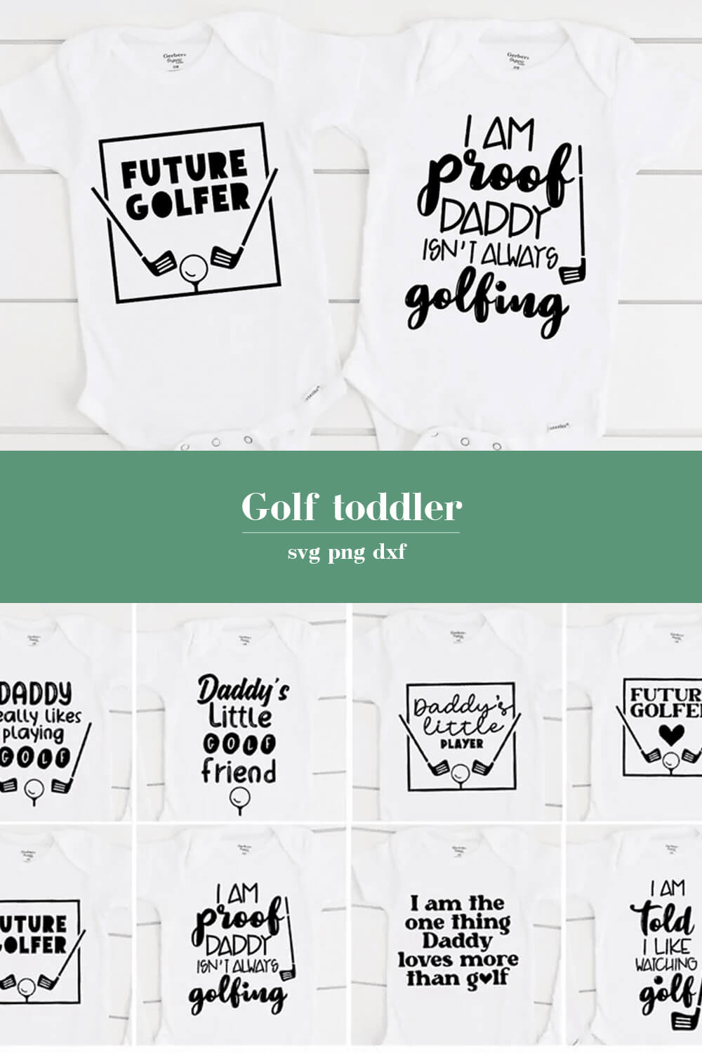 Inscriptions about golf SVG Bundle.