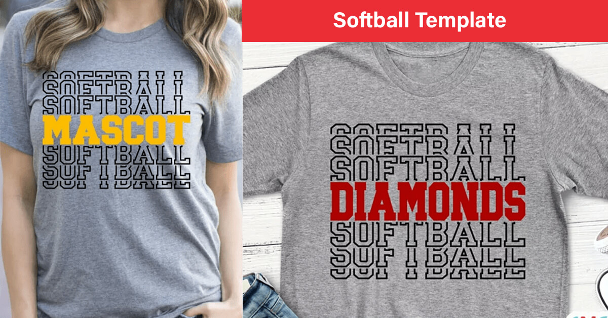 Softball team svg, softball svg, softball shirt, softball shirt design,  softball shirt svg, template, cutting file, stitching, swoosh, eps