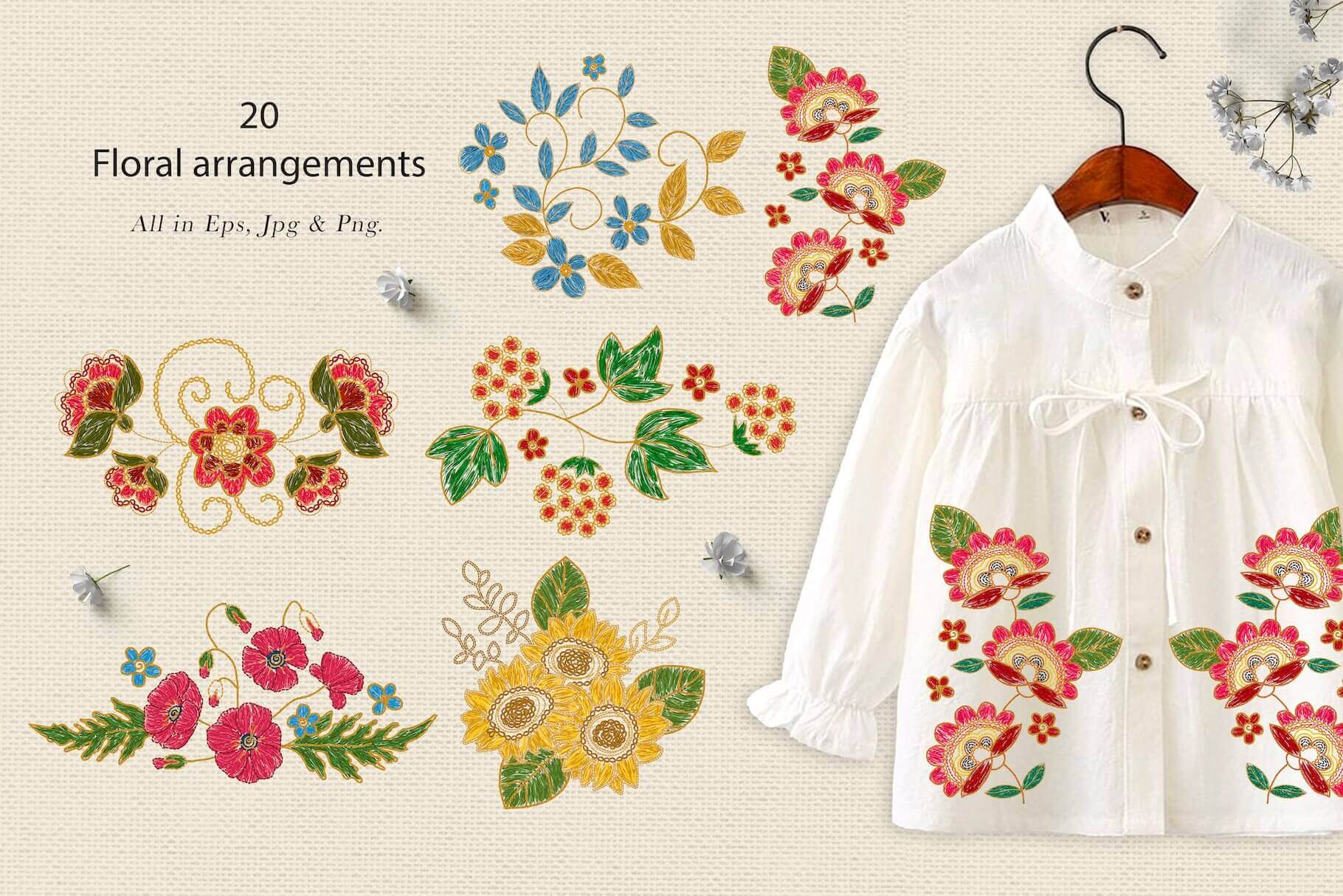 20 Floral arrangements for using.