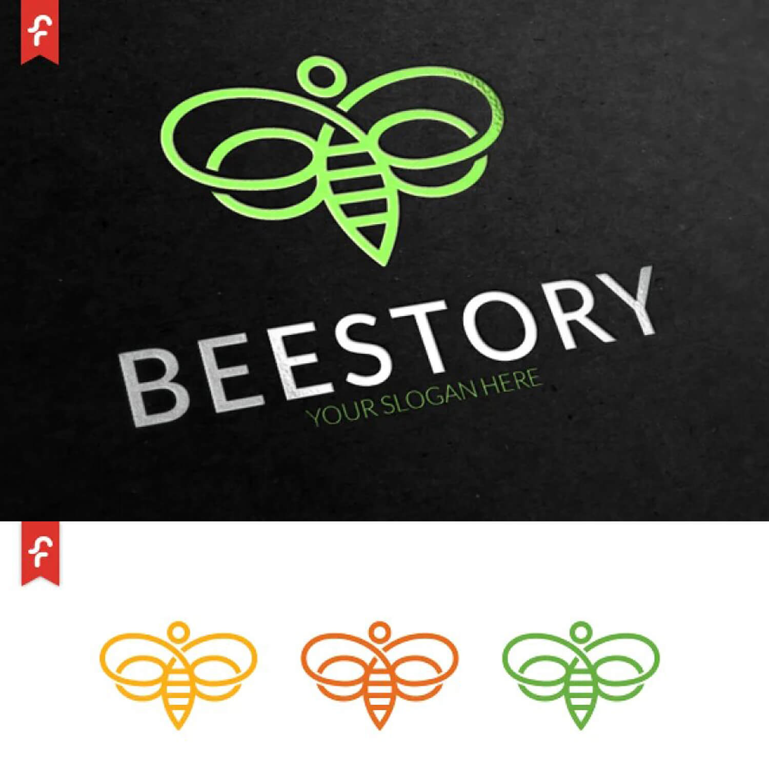 Color logos of beestory on a white background.