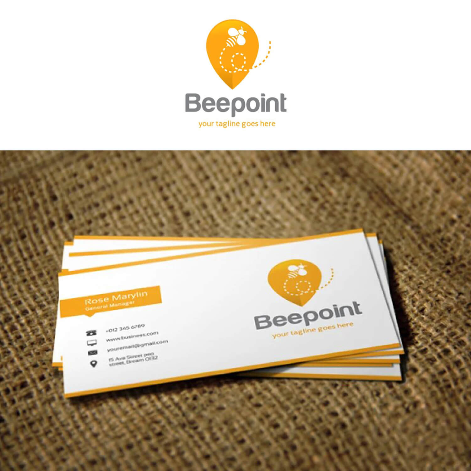 Business card of the general manager of Beepoint company.