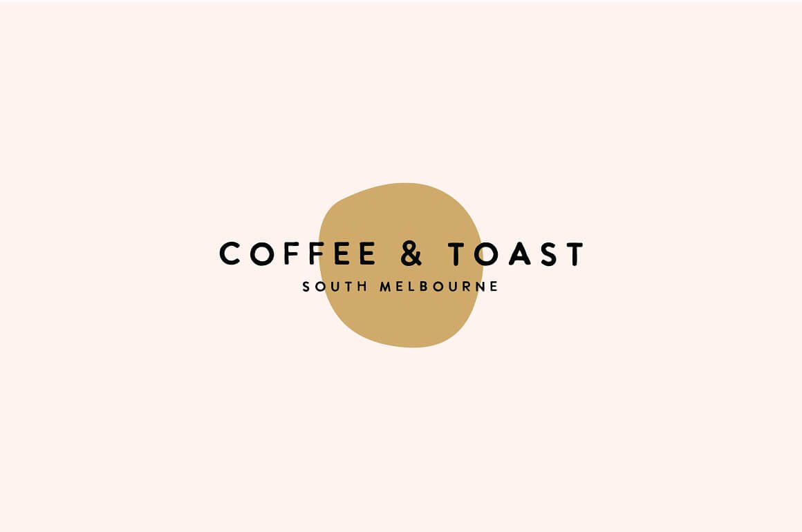 Coffee and toast south melbourne on the white background.