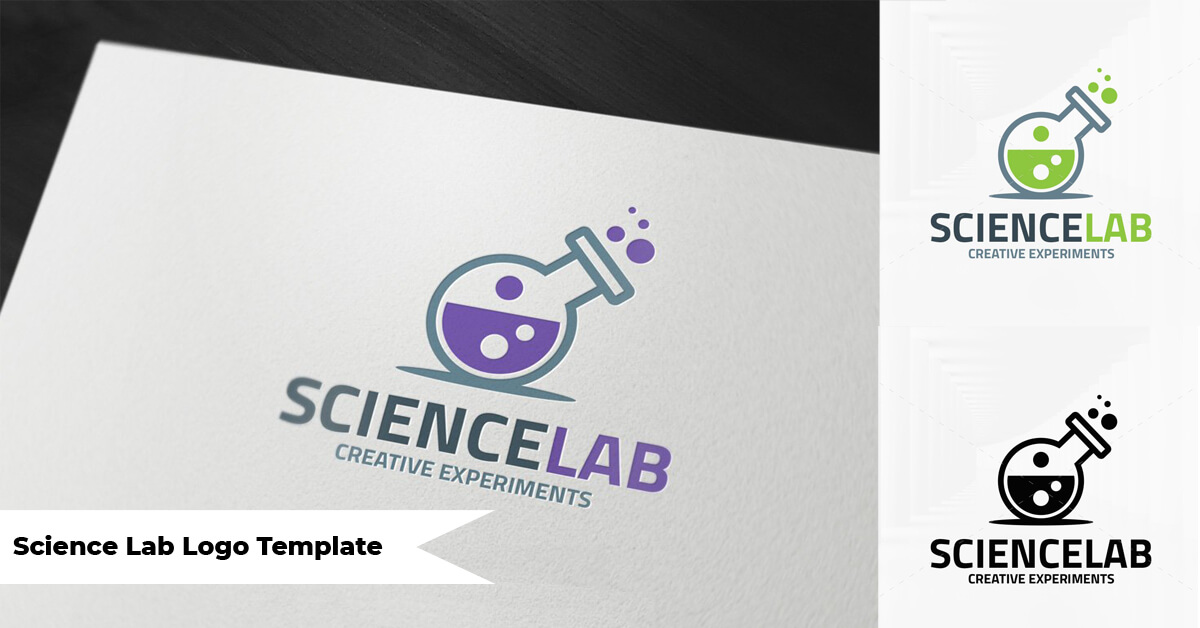 Science Lab Logo Template.