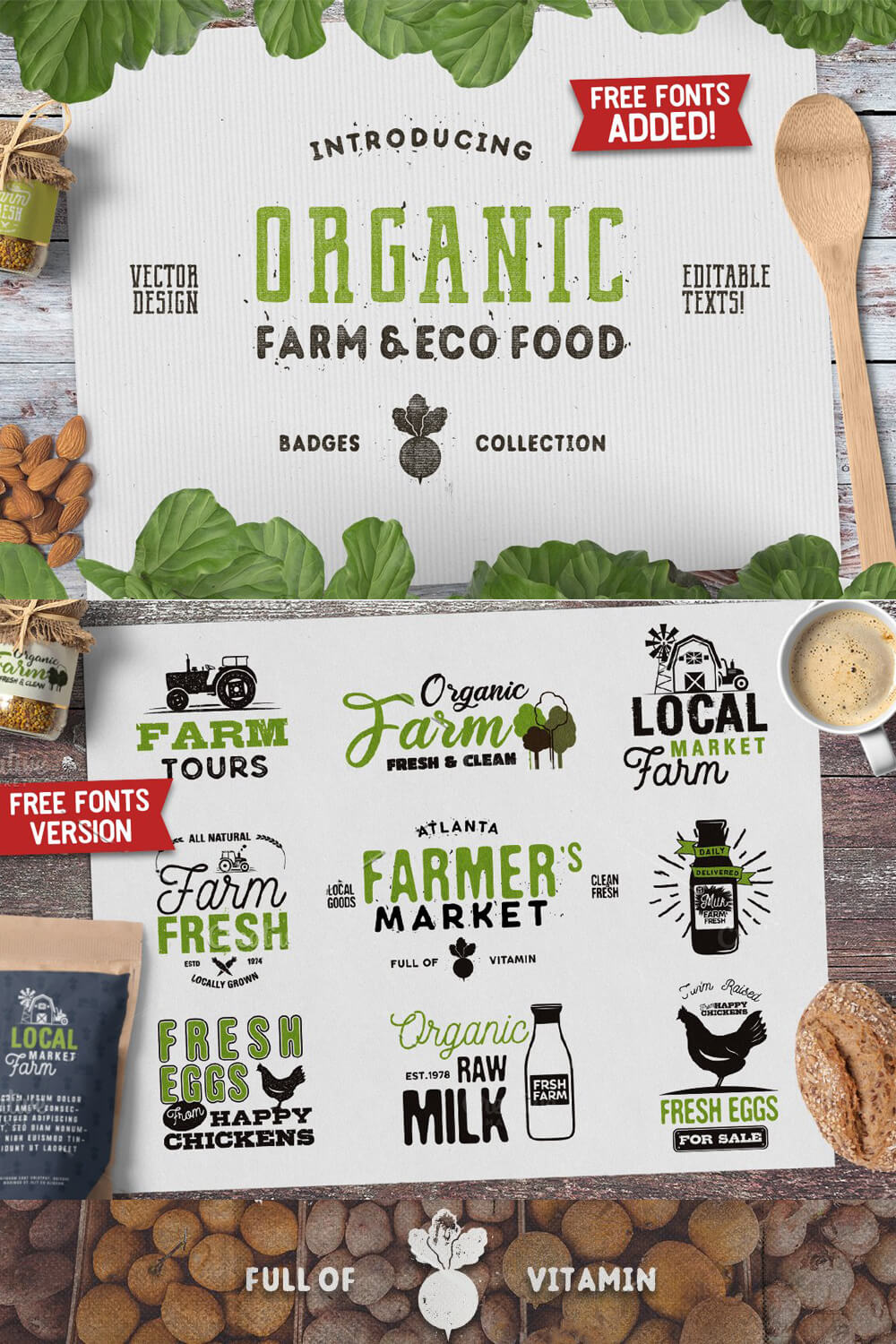 Organic farm and eco food.