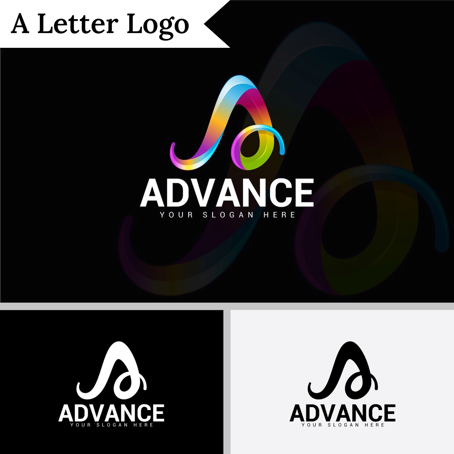 Prints of letter logo.