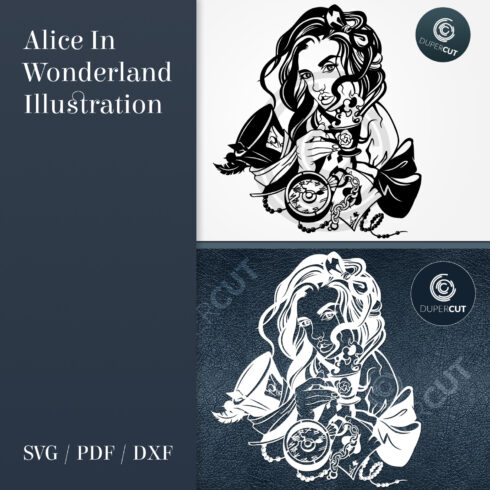 Prints of alice in wonderland illustration.