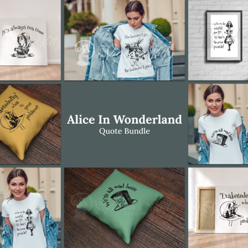 Alice in wonderland quote bundle preview.