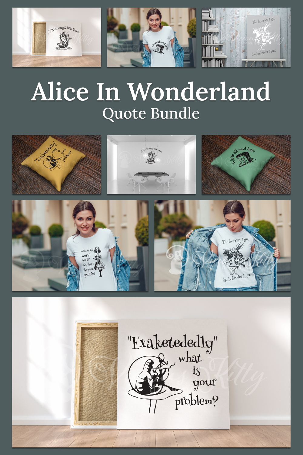 Alice in wonderland quote bundle.