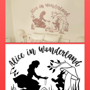 Alice In Wonderland SVG File. Alice And The White Rabbit. – MasterBundles