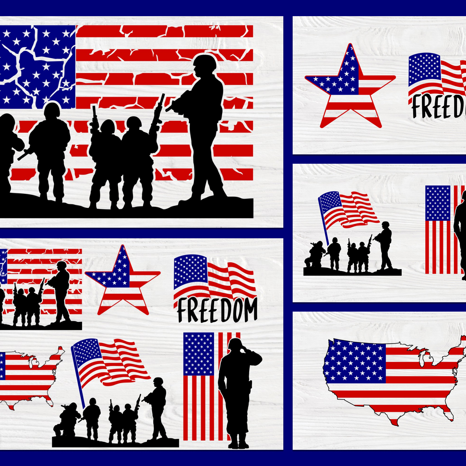 American flag svg prints