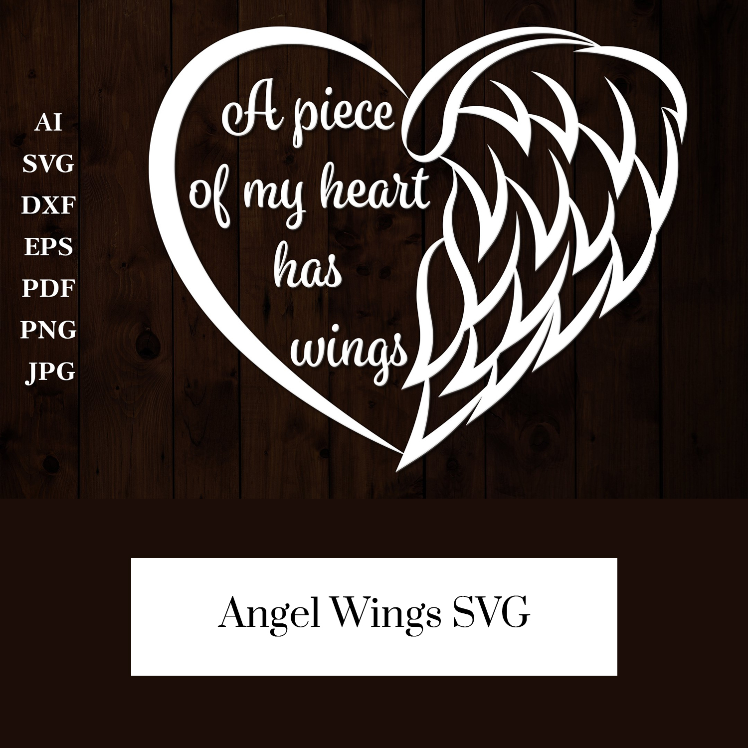 Prints of angel wings.