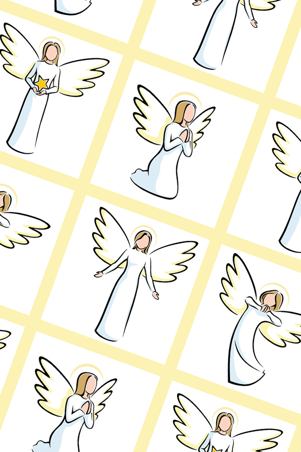 Angels vector cartoon clipart illustration of pinterest.