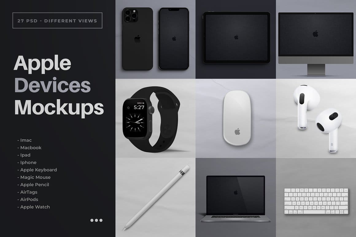 Apple Devices Mockups Kit Preview 1.