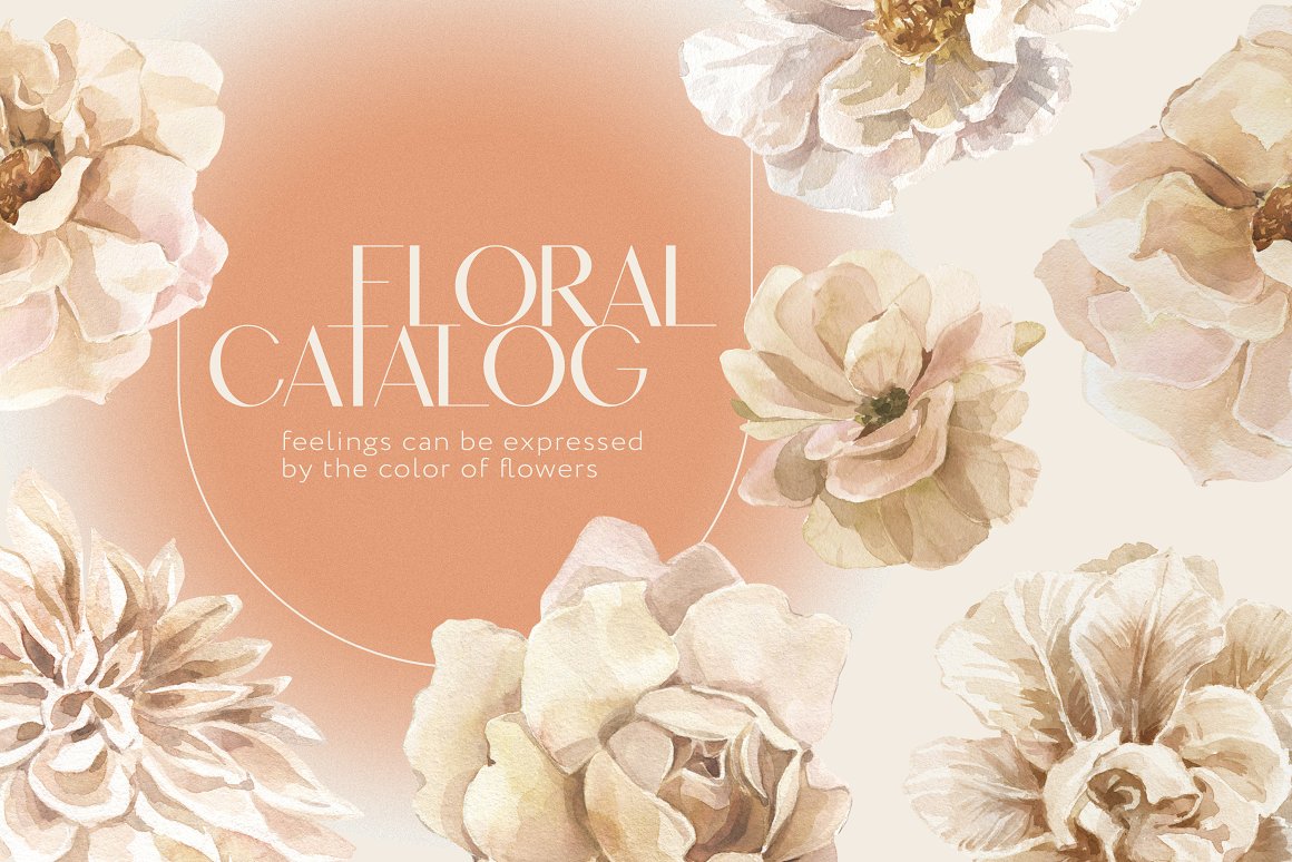 Floral catalog, express by the color of flowers.