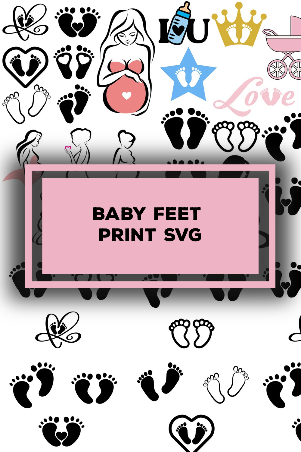 Baby feet print svg of pinterest.