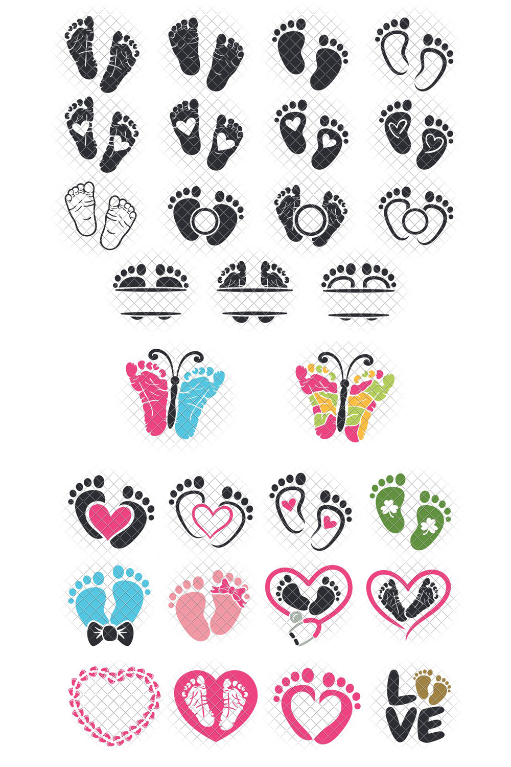 Baby feet svg sublimation bundle with of pinterest.