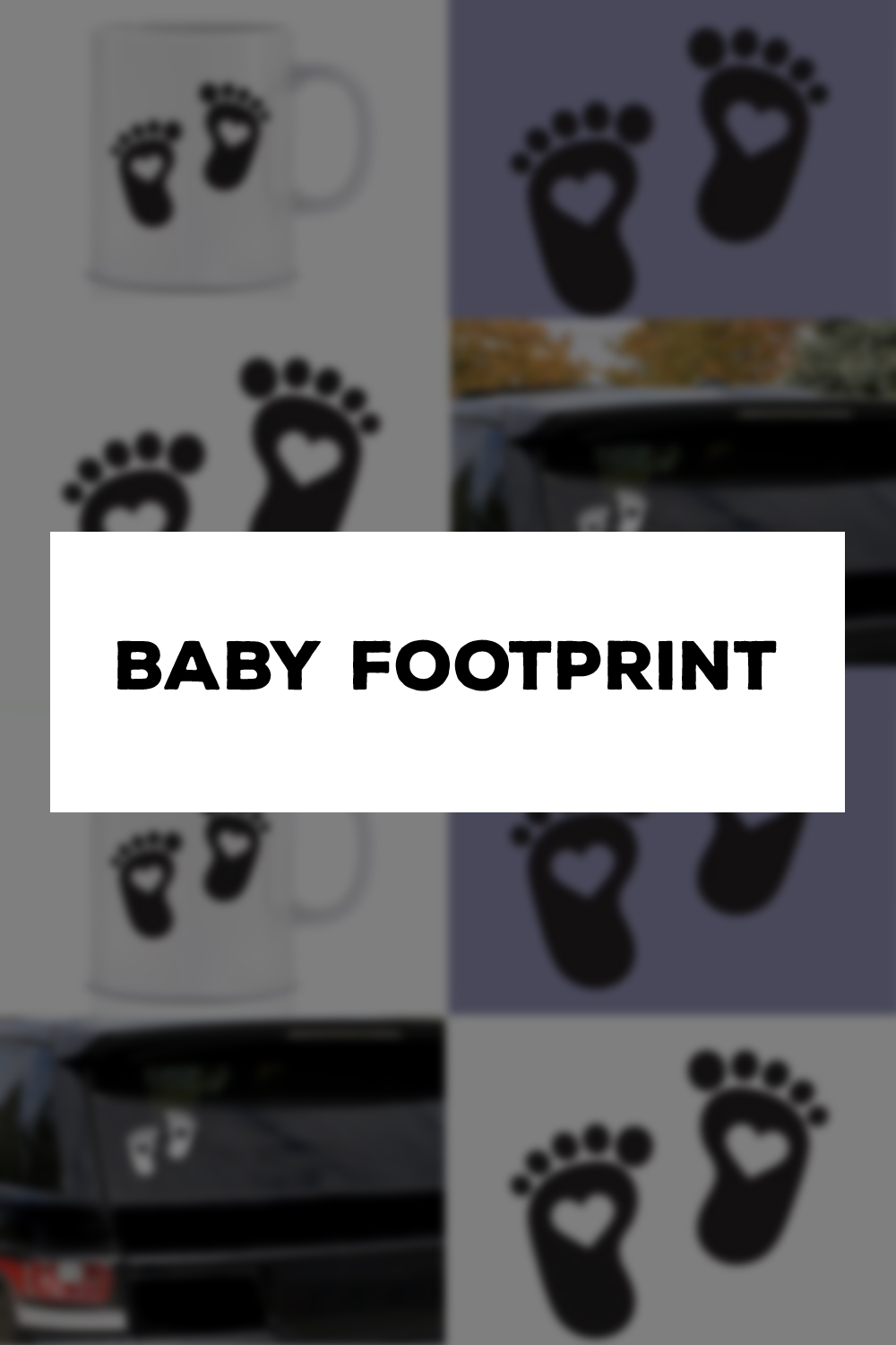 Footprint baby feet image preview.