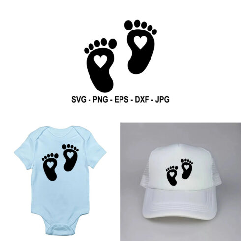 Baby footprint svg image preview.