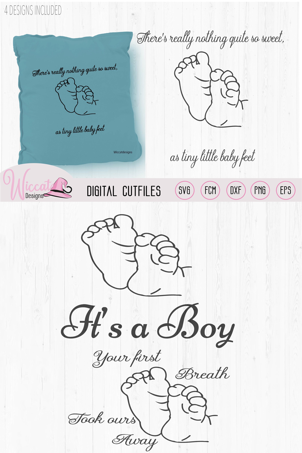 Baby little feet svg preview.