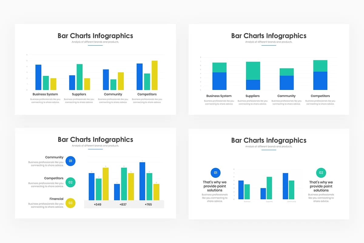 bar charts infographics powerpoint 2 presentation.