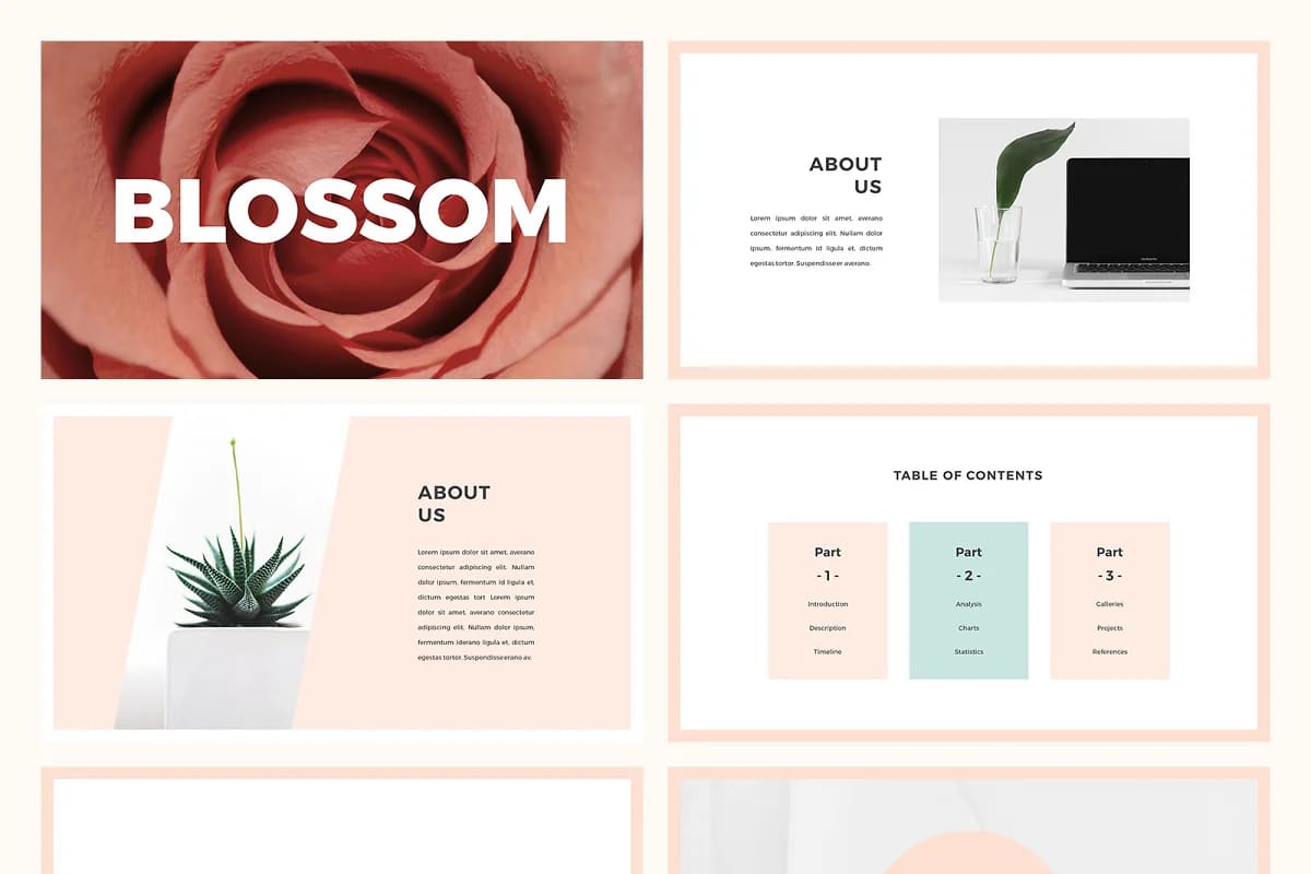 blossom clean presentation template.