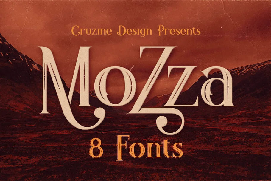 bundle 249 fonts 414 logos, mozza fonts.