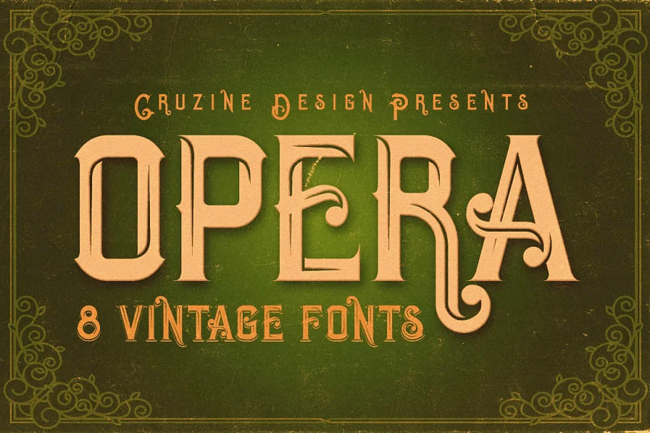 bundle 249 fonts 414 logos, opera fonts.