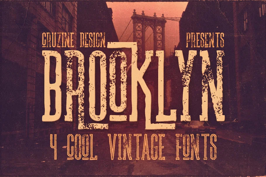 bundle 249 fonts 414 logos, brooklyn fonts.