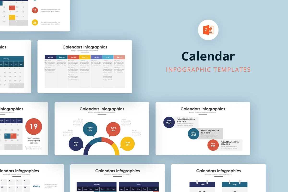 Calendar Infographics - PowerPoint facebook image.