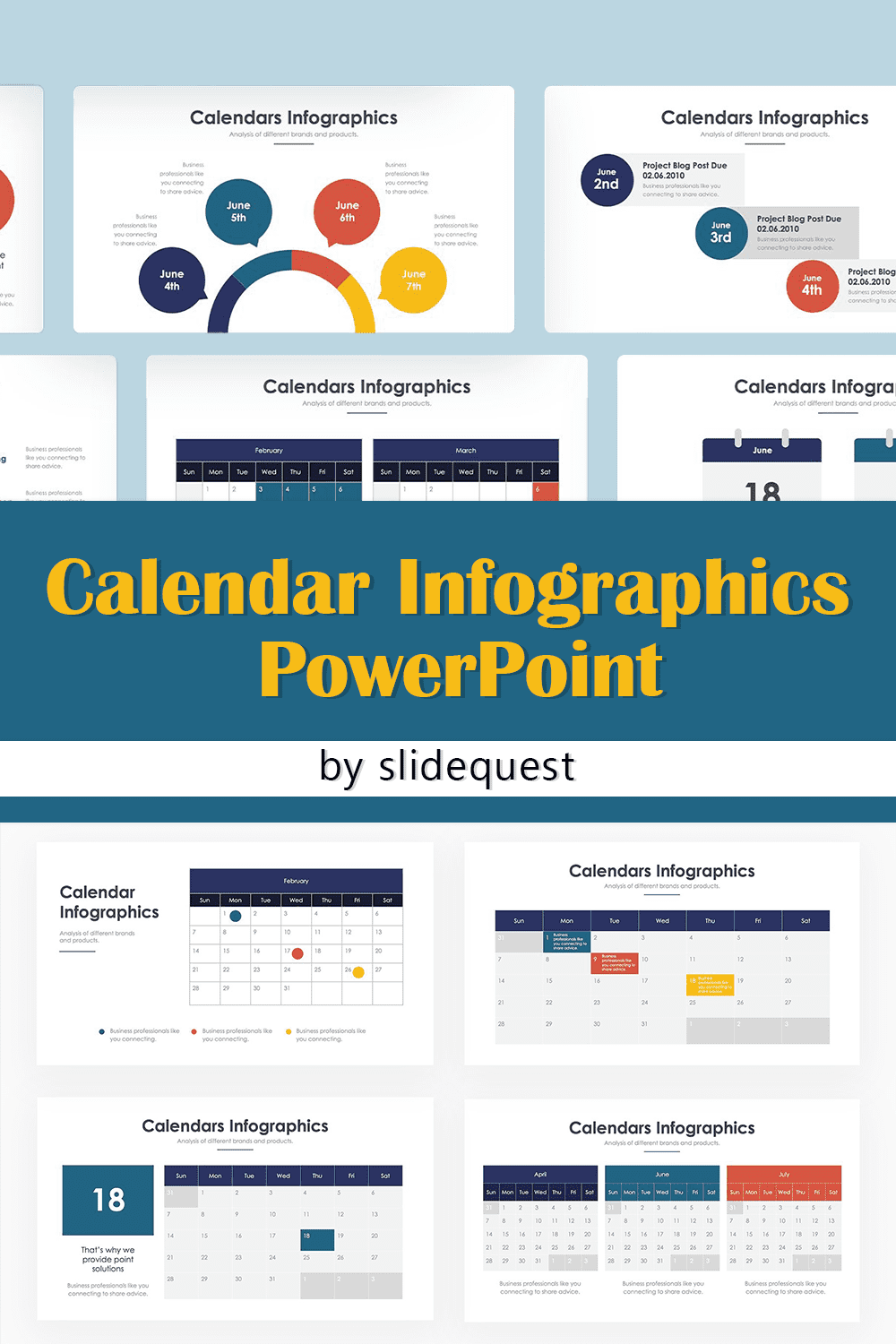 Calendar Infographics - PowerPoint pinterest image.