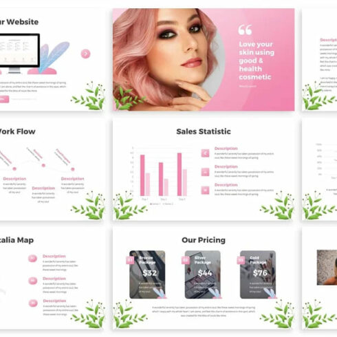 Calora - Cosmetics PowerPoint Templates | Master Bundles