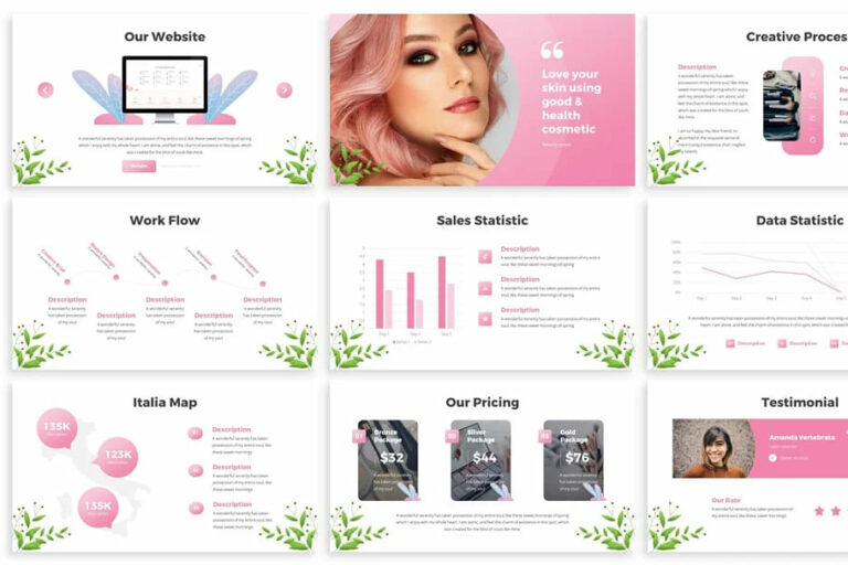 Calora - Cosmetics PowerPoint Templates – MasterBundles