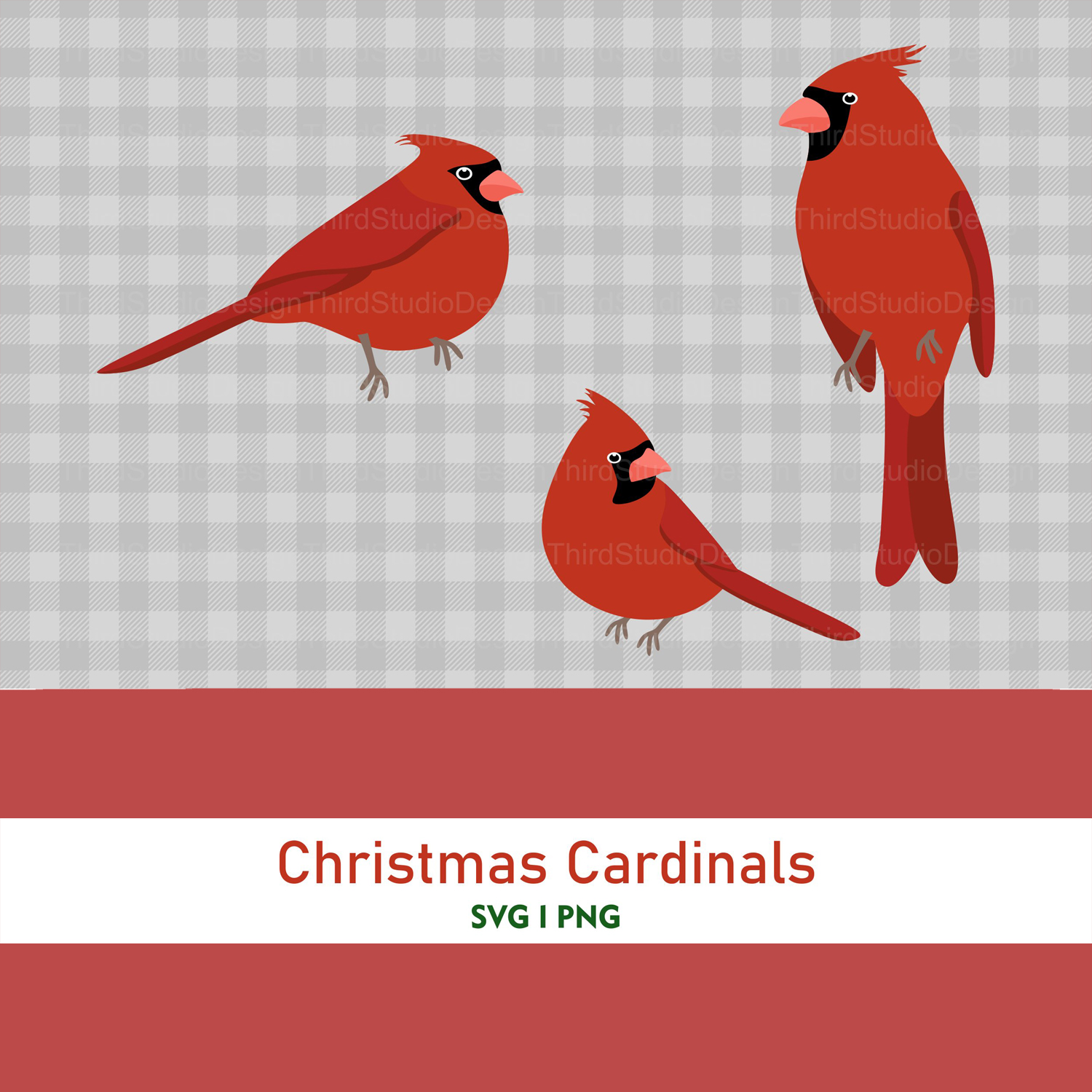 Red Cardinal Bird - T-shirt Design Png