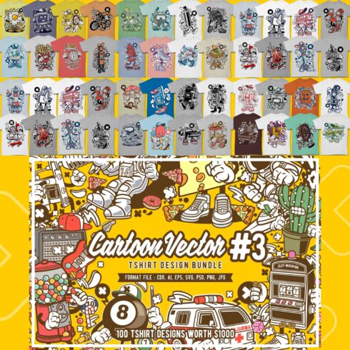 Cartoon Vector #3 Design Bundle cover image.